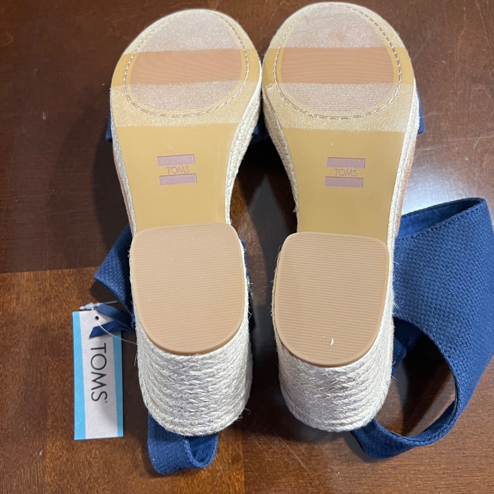 TOMS Majorca Platform Sandal (Women), Navy Blue, Size 11 - Picture 3 of 9